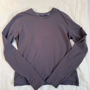 Athleta Girls Sz 12 Purple Twist Back Long Sleeve Athletic Top.